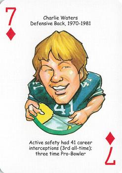 2006 Hero Decks Dallas Cowboys Football Heroes Playing Cards #7♦ Charlie Waters Front