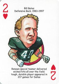 2006 Hero Decks Dallas Cowboys Football Heroes Playing Cards #2♥ Bill Bates Front