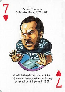 2006 Hero Decks Dallas Cowboys Football Heroes Playing Cards #7♥ Dennis Thurman Front