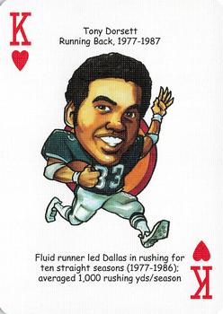 2006 Hero Decks Dallas Cowboys Football Heroes Playing Cards #K♥ Tony Dorsett Front