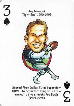 2006 Hero Decks Dallas Cowboys Football Heroes Playing Cards #3♠ Jay Novacek Front