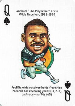 2006 Hero Decks Dallas Cowboys Football Heroes Playing Cards #Q♠ Michael Irvin Front