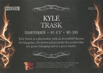 2021 Wild Card Matte White - Smoking Guns QBs Matte Black #MSG-4 Kyle Trask Back