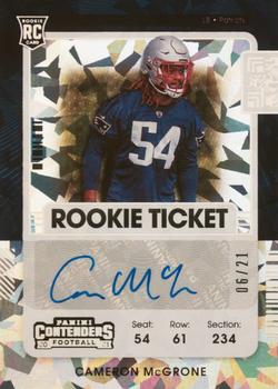 2021 Panini Contenders - Cracked Ice Ticket #224 Cameron McGrone Front