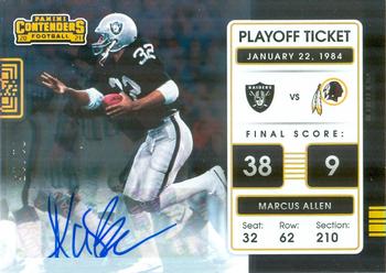 2021 Panini Contenders - Playoff Tickets Autographs #PLT-MAL Marcus Allen Front