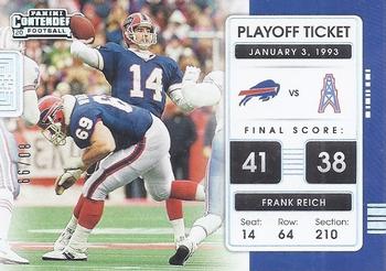 2021 Panini Contenders - Playoff Tickets Silver #PLT-FRE Frank Reich Front