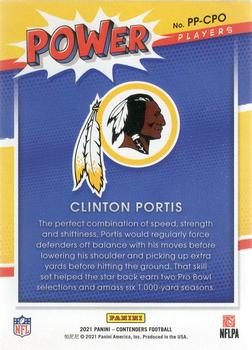 2021 Panini Contenders - Power Players Ruby #PP-CPO Clinton Portis Back
