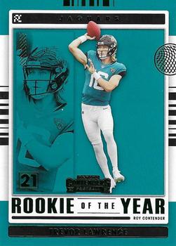 2021 Panini Contenders - Rookie of the Year Contenders Emerald #ROY-TLR Trevor Lawrence Front