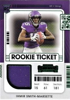 2021 Panini Contenders - Rookie Ticket Swatches #RTS-ISM Ihmir Smith-Marsette Front
