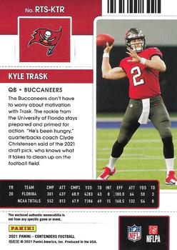2021 Panini Contenders - Rookie Ticket Swatches #RTS-KTR Kyle Trask Back