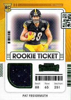 2021 Panini Contenders - Rookie Ticket Swatches #RTS-PFR Pat Freiermuth Front