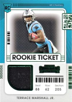 2021 Panini Contenders - Rookie Ticket Swatches #RTS-TMA Terrace Marshall Jr. Front