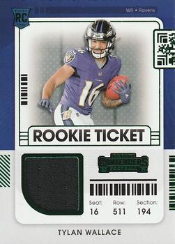 2021 Panini Contenders - Rookie Ticket Swatches #RTS-TW Tylan Wallace Front