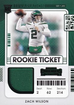 2021 Panini Contenders - Rookie Ticket Swatches Variation #RSV-ZWI Zach Wilson Front