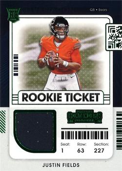 2021 Panini Contenders - Rookie Ticket Swatches Variation #RSV-JFI Justin Fields Front
