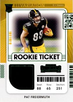 2021 Panini Contenders - Rookie Ticket Swatches Variation #RSV-PFR Pat Freiermuth Front