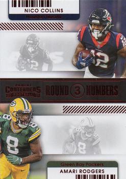 2021 Panini Contenders - Round Numbers Ruby #RN-NCO Nico Collins / Amari Rodgers Front
