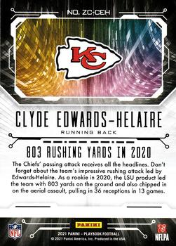 2021 Panini Playbook - Zoning Commission #ZC-CEH Clyde Edwards-Helaire Back