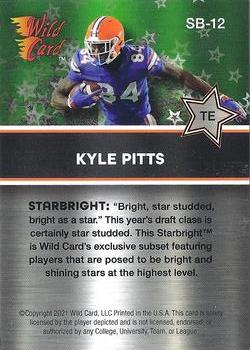 2021 Wild Card Alumination - Starbright Green #SB-12 Kyle Pitts Back