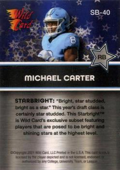 2021 Wild Card Alumination - Starbright Blue #SB-40 Michael Carter Back