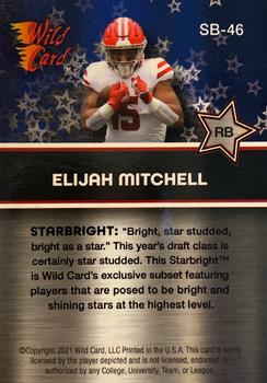 2021 Wild Card Alumination - Starbright Blue #SB-46 Elijah Mitchell Back