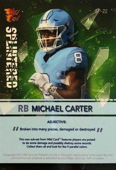 2021 Wild Card Alumination - Splintered Green #SP-22 Michael Carter Back