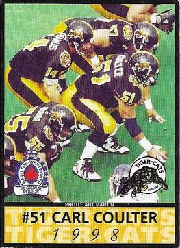 1998 Hamilton Tiger-Cats Police #NNO Carl Coulter Front