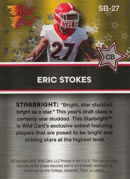 2021 Wild Card Alumination - Starbright Gold #SB-27 Eric Stokes Back