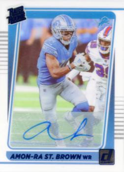 2021 Clearly Donruss - Clearly Rated Rookie Autographs Blue #84 Amon-Ra St. Brown Front
