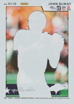 2021 Clearly Donruss - Clearly Retro 2001 #01-10 John Elway Back