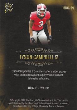 2021 Wild Card Matte - Gold #MBC-39 Tyson Campbell Back
