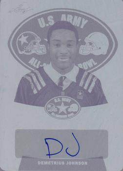 2014 Leaf Army All-American Bowl - Tour Autographs Printing Plates Cyan #TA-DJ1 Demetrius Johnson Front