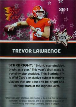 2021 Wild Card Alumination - Starbright Pink #SB-1 Trevor Lawrence Back