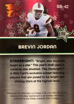 2021 Wild Card Alumination - Starbright Pink #SB-42 Brevin Jordan Back