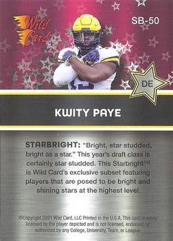 2021 Wild Card Alumination - Starbright Pink #SB-50 Kwity Paye Back