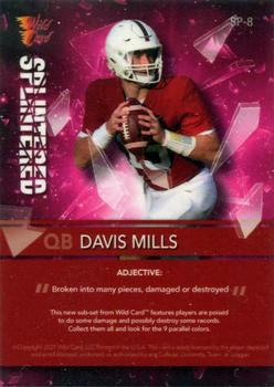 2021 Wild Card Alumination - Splintered Pink #SP-8 Davis Mills Back