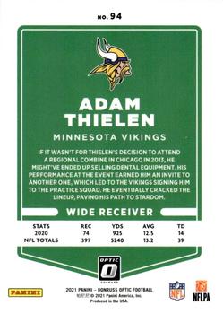 2021 Donruss Optic #94 Adam Thielen Back