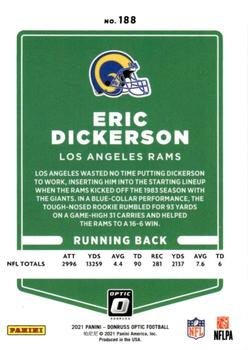 2021 Donruss Optic #188 Eric Dickerson Back