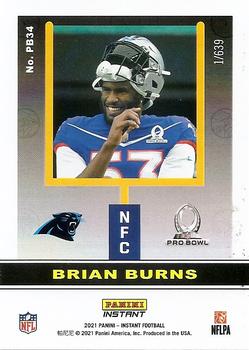 2021 Panini Instant Pro Bowl #PB34 Brian Burns Back