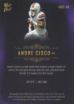 2021 Wild Card Matte - Purple #MBC-48 Andre Cisco Back