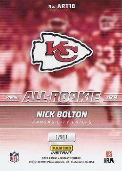 2021 Panini Instant All-Rookie Team #ART18 Nick Bolton Back
