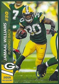 2018 Green Bay Packers Police - City of Jefferson Police Department, Jefferson WI Lions Club, Jefferson Utilities, Malicki's Piggly Wiggly #17 Jamaal Williams Front