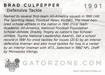 2006 Florida Gators All-Americans #NNO Brad Culpepper Back