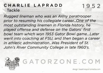 2006 Florida Gators All-Americans #NNO Charlie Lapradd Back