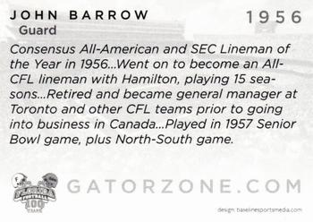 2006 Florida Gators All-Americans #NNO John Barrow Back