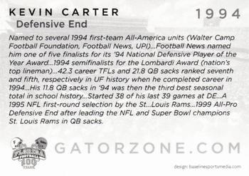 2006 Florida Gators All-Americans #NNO Kevin Carter Back