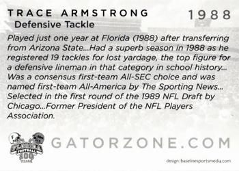 2006 Florida Gators All-Americans #NNO Trace Armstrong Back