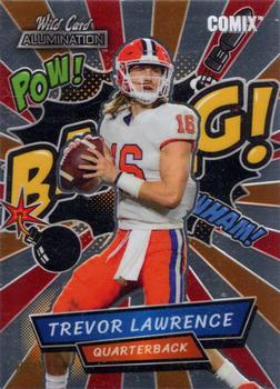 2021 Wild Card Alumination - Comix Black Chase Red/Orange #AC-1 Trevor Lawrence Front