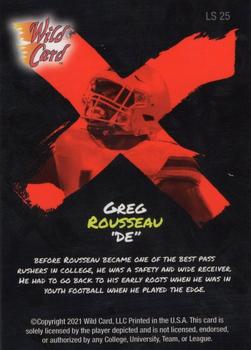 2021 Wild Card Alumination - Light Show Red Chase Red #LS-25 Greg Rousseau Back