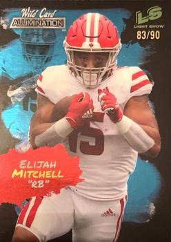 2021 Wild Card Alumination - Light Show Red Chase Blue #LS-46 Elijah Mitchell Front